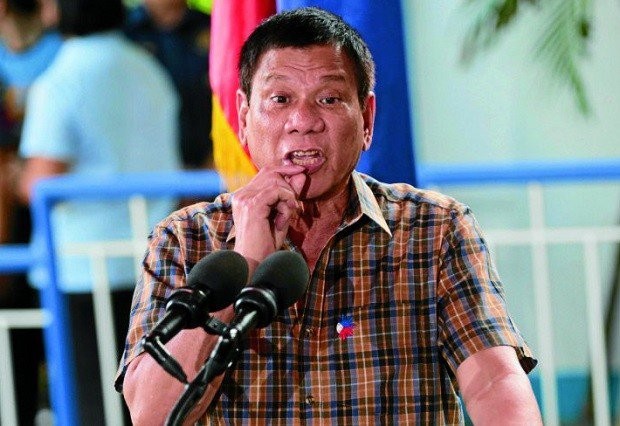 President Rodrigo Duterte, shown making a gesture in this file photo, said he would resign if any of his family members are found guilty of corruption or involvement with drug smuggling.

