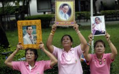 Anxious Thais don pink for ailing King Bhumibol