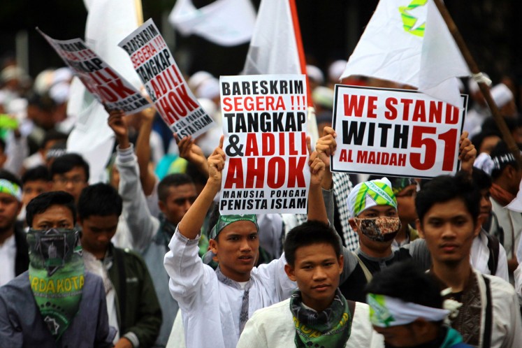 The first anti-Ahok rally on October 14.