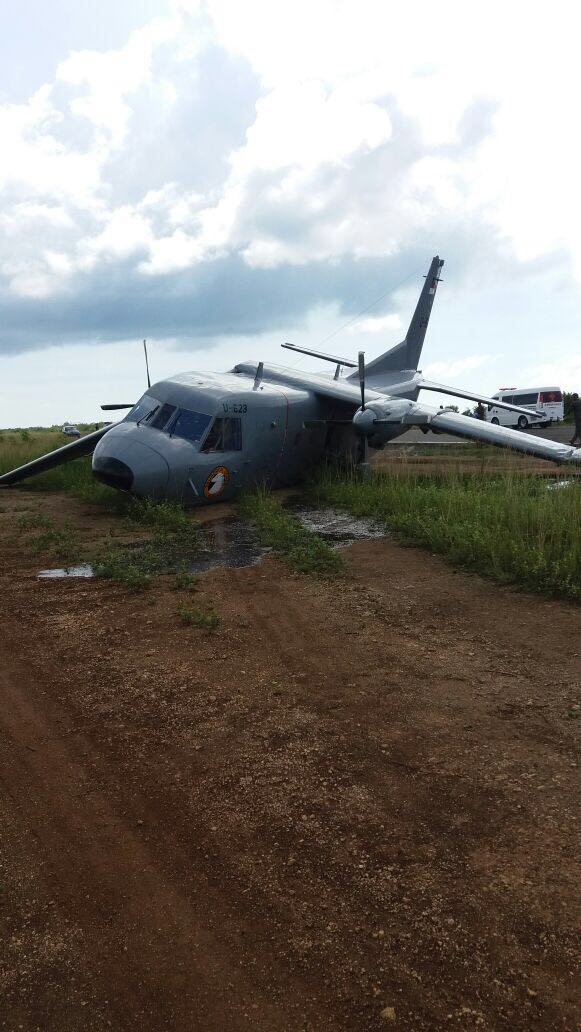 Navy C-212 airplane crashes in Morotai