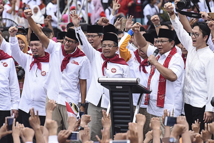 Upbeat: Gerindra Party chairman <a href=