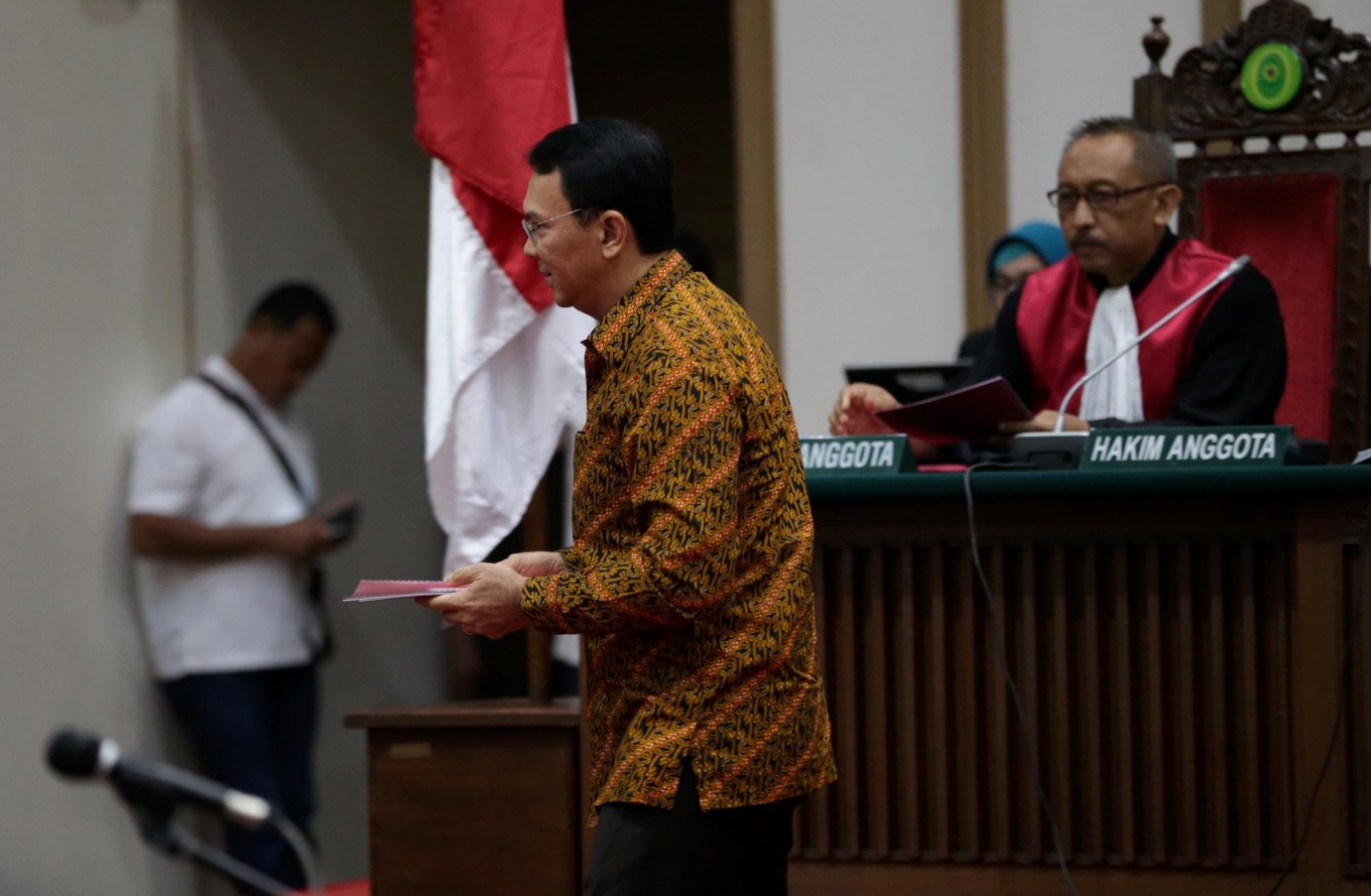 Judges To Hand Down Ruling On Ahok On May 9 City The Jakarta Post