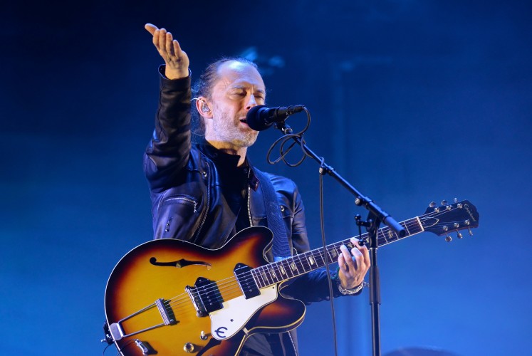 Tom Yorke of Radiohead during the band's performance at Primavera Sound 2016 Festival on June 3, 2016 in Barcelona, Spain.