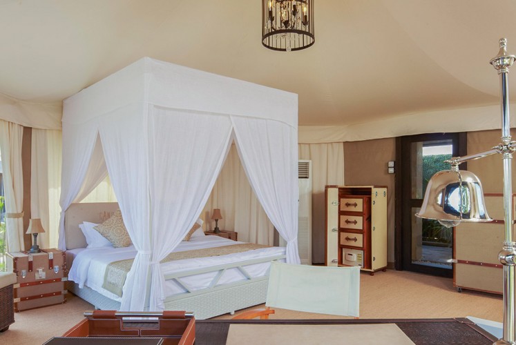 In terms of the accommodation, The Canopi Resort has five different types of safari-themed tents that fit four guests.