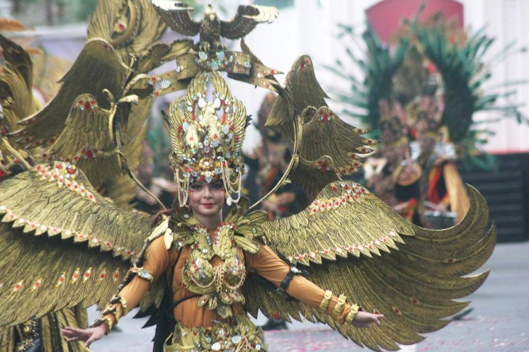 One of the participants in Solo Batik Carnival.