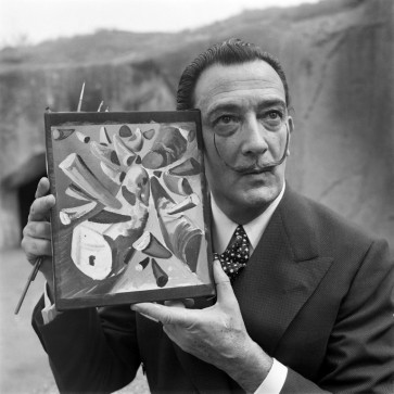 Dali's trademark moustache intact at '10 past 10'