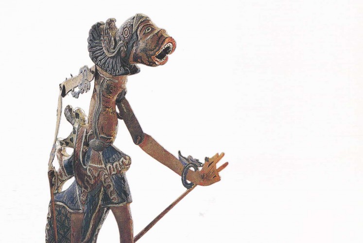 Rare: A character from a Wayang Klitik wooden puppet show, which  in the past was one of the primary art forms for telling the Panji stories.