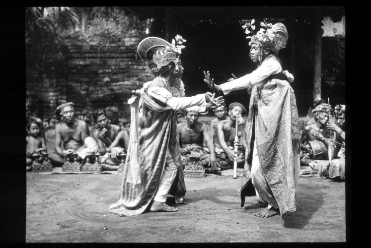 Gambuh: A photograph taken in the 1930s by prominent ethnomusicologist Colin McPhee shows a Gambuh performance at Sesetan, a village south of Denpasar.