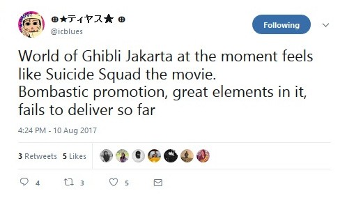 One of the complaints about 'The World of Ghibli Jakarta' exhibition.