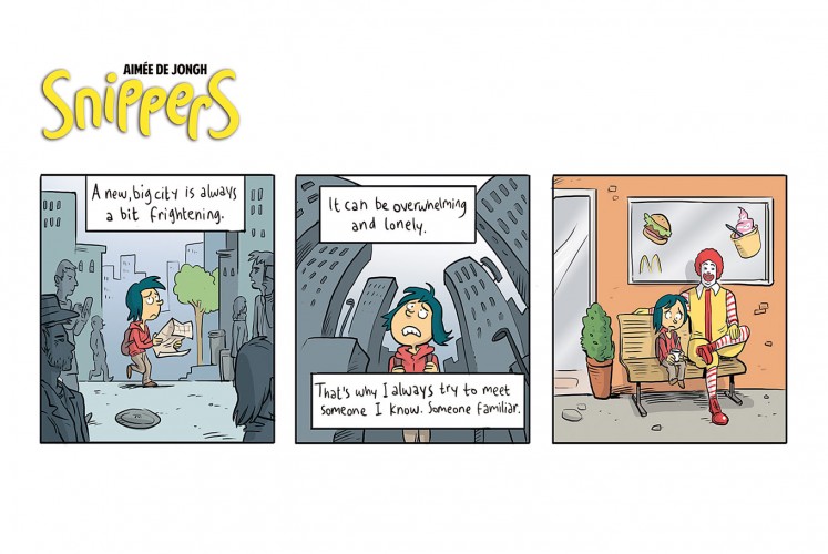 One strip from Aimeé de Jongh’s witty daily comic, Snippers.