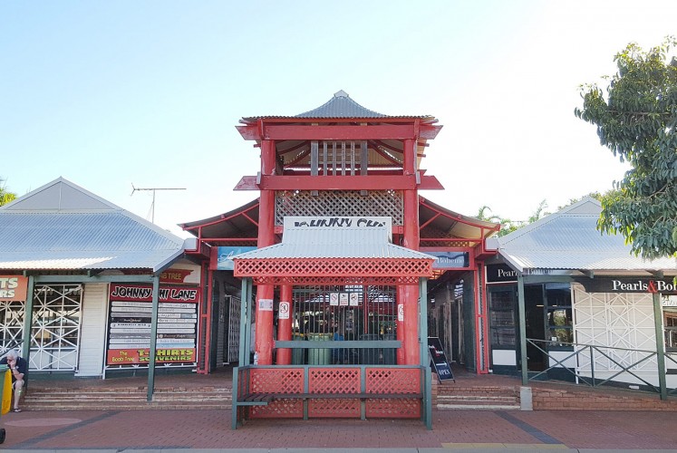 Past connection: The red archway to Johnny Chi Lane marks Broome’s links with Asia.