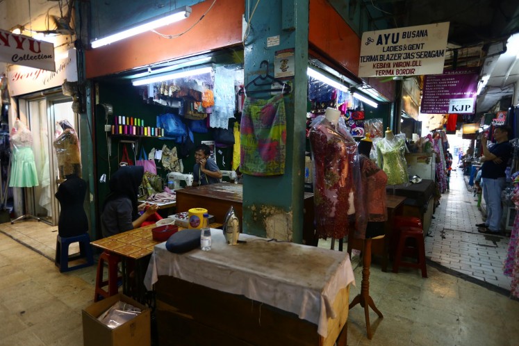 Tailors at the Sunan Giri traditional market are ready to make 'kebaya' and other bespoke attire for its customers.