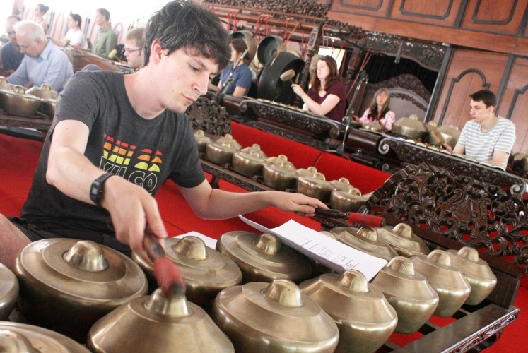 Practice makes perfect: The Siswa Sukra gamelan group trains at the Indonesian Arts Institute (ISI) in Surakarta, Central Java.