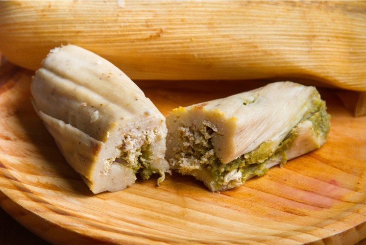 Tamal is a favorite Mexican street delight.