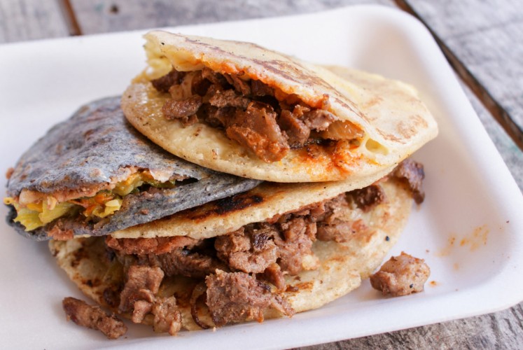 Different from other kinds of taco, the 'gordita' has its filling tucked inside.