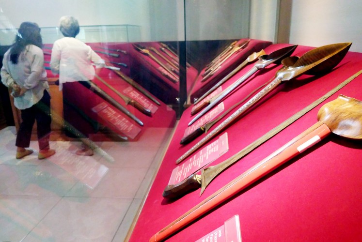 Historical: A number of historic kris blades and masterpieces on display at the Museum Keris Nusantara.
