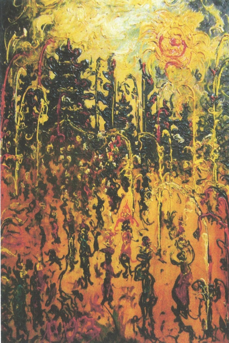 Morning Prayer, 1973, by Affandi was another of the paintings
