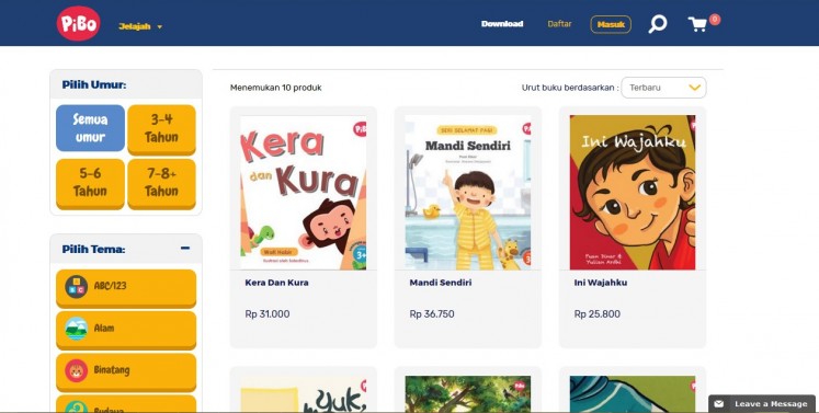 Currently, PiBo has almost a hundred titles on its virtual library that are grouped based on children’s age and themes. It has books for children of all ages or specific from three to 12 years old, while the themes range from animals and fantasy to emotion.