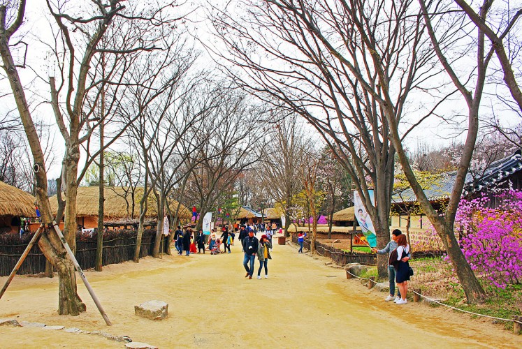 Get into the feel: More than 270 traditional Korean structures have been relocated at the one location.