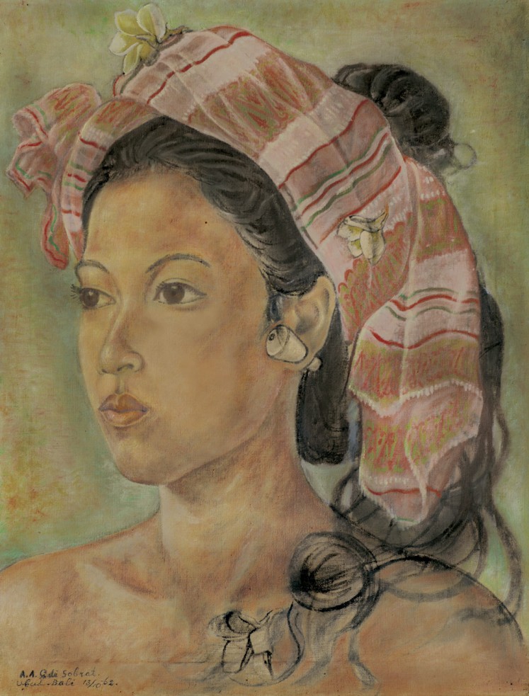 Lot 574 'Potret Wanita Bali' by A.A Gde Sobrat 