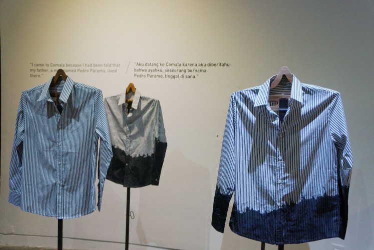 Some of the shirts exhibited at 'Xalisco Performative Exhibition: Juan Preciado'.
