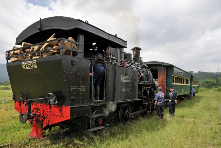Choo, choo: The B 2503 brought up to steam for a trip from Ambarawa to Bedono on the rack and pinion railway.