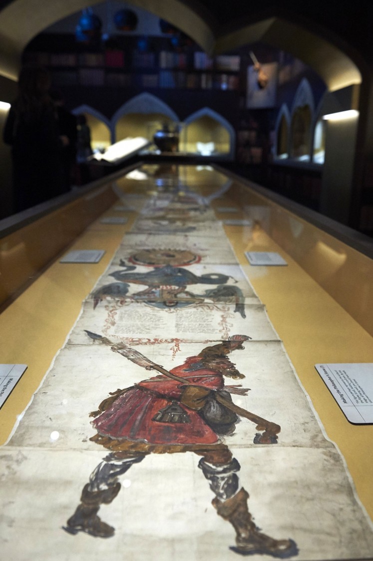 The Ripley Scroll, a sprawling, 16th-century artifact that shows how to make a philosopher's stone, is one of the historical items on display in the 'Harry Potter: A History of Magic' exhibit at the British Library.