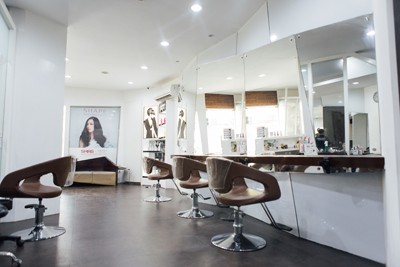 The first floor of S.H.A.G. offers hair styling and chemical styling services.