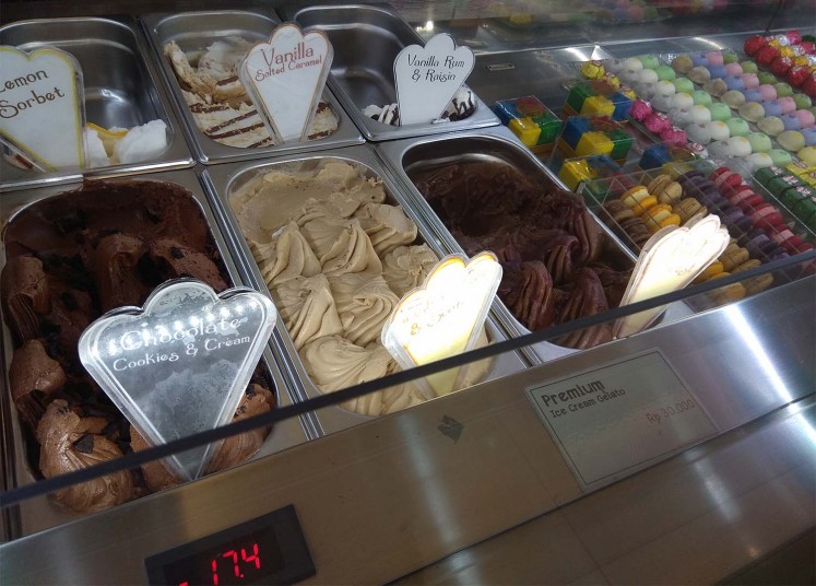 Pesca's homemade gelato comes in a handful of flavors.
