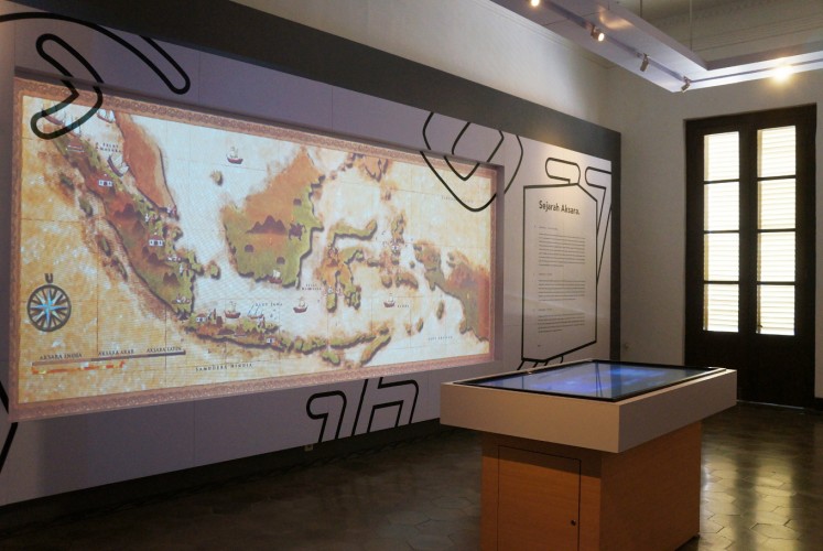 One of the rooms at the Heritage Building has an exhibit that explains the history of the alphabet in Indonesia. 