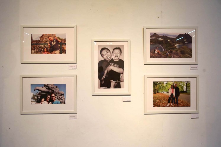 Some of the photos displayed at 'Ini Ayah Hebatku' photo exhibition on Monday, Nov. 20 at Bentara Budaya, Central Jakarta.