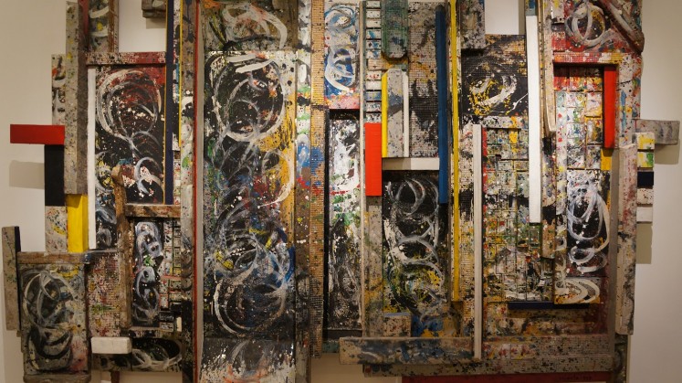 'City of Destruction' (1997), a mixed media artwork by Made Wianta.