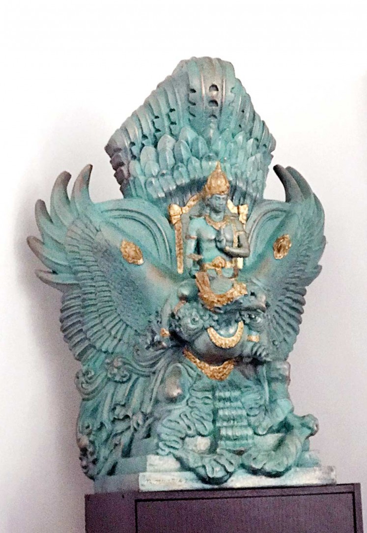 Myth: A scale model of the Garuda Wisnu Kencana monument. When completed, it will be taller than the Statue of Liberty.