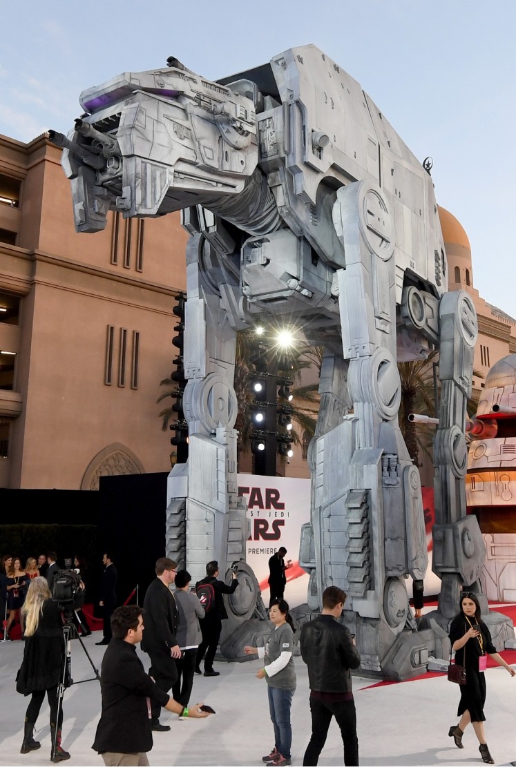 A replica AT-AT walker vehicle from the 