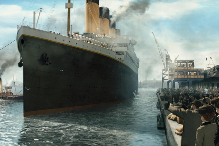One of the scenes from 'Titanic' (1997).