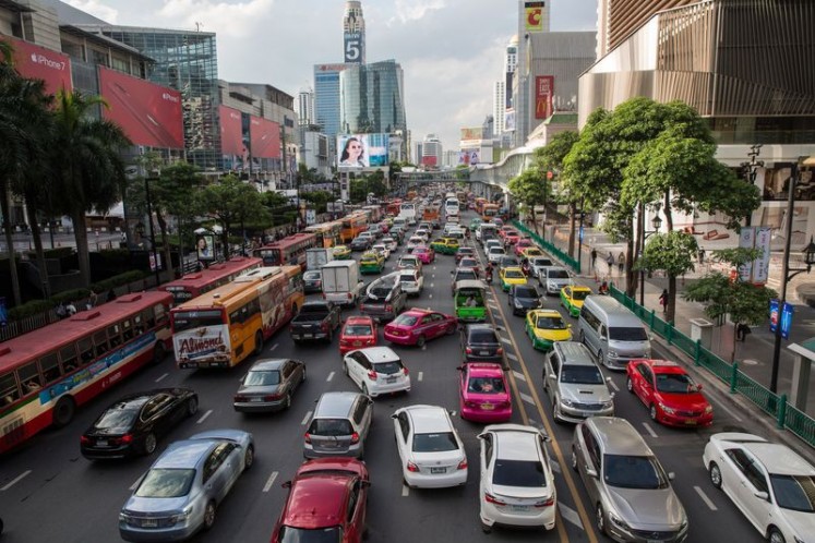 Traffic congestion in Bangkok.