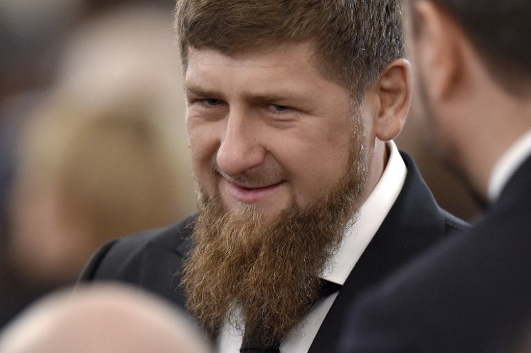 This file photo taken on Dec. 1, 2016 shows Chechnya's leader Ramzan Kadyrov as he waits before Russian President Vladimir Putin's Federal Assembly address at the Kremlin in Moscow. The United States on December 19, 2017 slapped financial sanctions on Chechen strongman Ramzan Kadyrov, accusing him overseeing a systematic campaign of deadly repression, the Treasury Department announced. The US also imposed sanctions on the Chechen security official Ayub Kataev, likewise accused of gross violations of human rights and abuses against gay men, as well as three others accused of involvement in the corruption case uncovered by deceased Russian whistleblower Sergei Magnitsky.