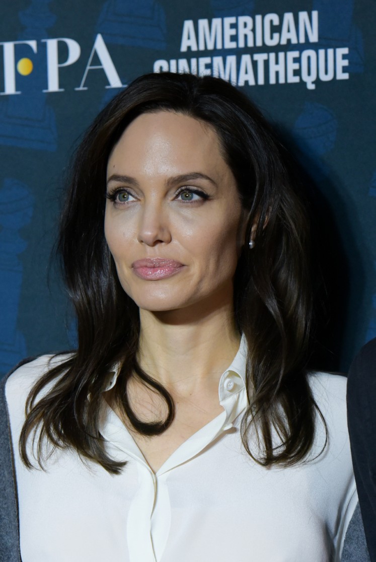 Director Angelina Jolie attends The Golden Globe Foreign-Language Nominees Series 2018 Symposium presented by The Hollywood Foreign Press Association & The American Cinematheque at the Egyptian Theatre on January 6, 2018, in Los Angeles. 