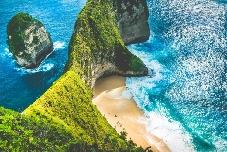 Kelingking Beach offers a break from the madding crowds on Nusa Penida, one of Bali's three sister islands.