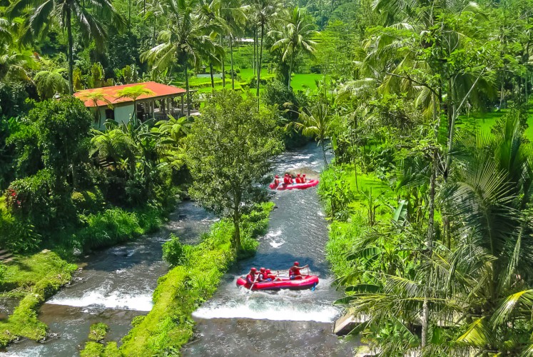 Visitors of a more adventurous bent could try whitewater rafting in Bali.