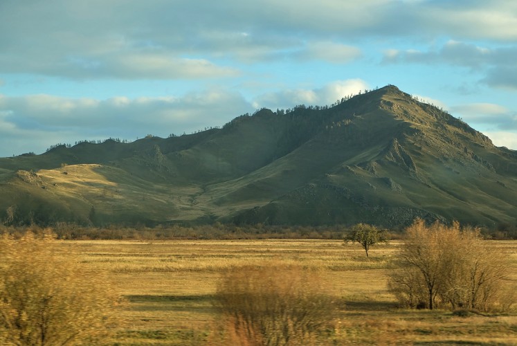 The steppes as viewed from the train
