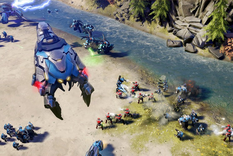 In the battlefield: A scene in the Halo Wars 2 video game. Kevin worked on the trailer of the game.
