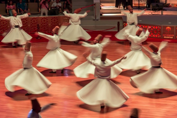Whirling dance is a mystical ritual of the Mevlevi Order, also known as Sufi whirling or Semazen.