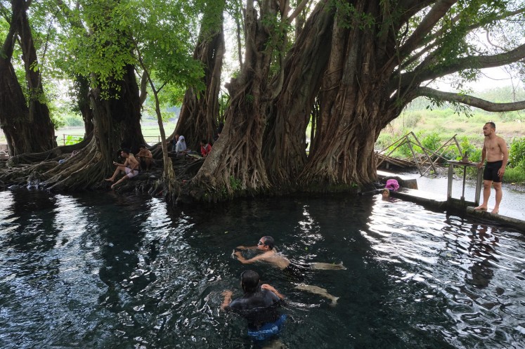 The natural surroundings at Umbul Manten, Klaten, Central Java.