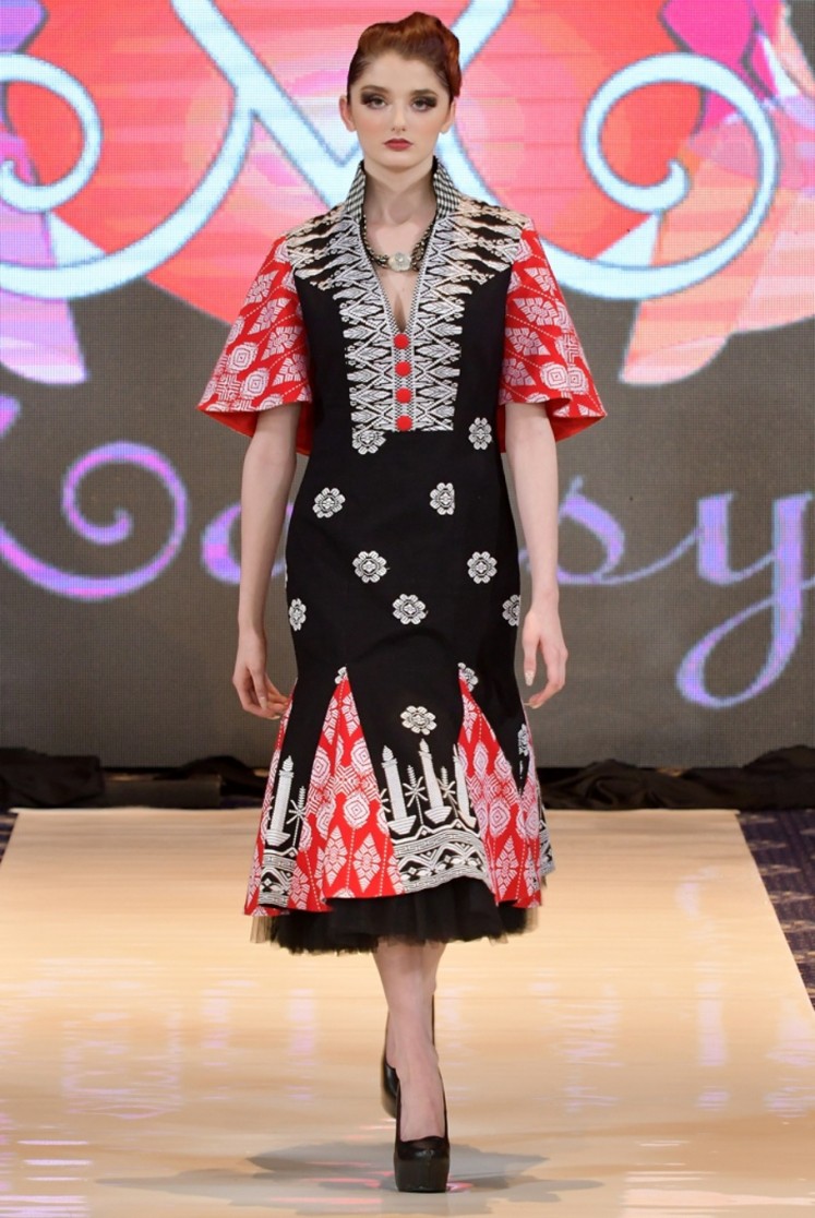 Anna's collection, 'Babe', a portmanteau of Bali and Betawi, was displayed at DC Fashion Week on Feb. 25 in Washington, DC.