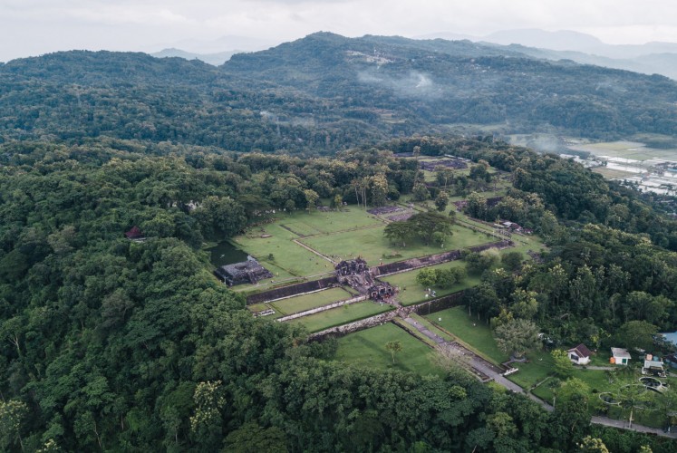 Ratu Boko Palace as seen from above. 