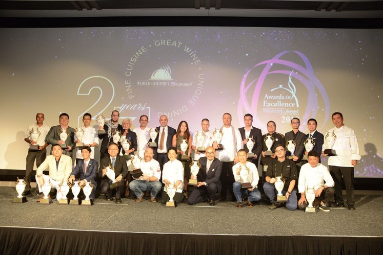 Winners of the World Gourmet Summit 2018's Awards of Excellence take the stage.