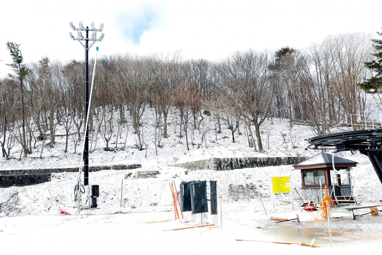 White slopes: Opened in late December last year, the Mineyama Kogen Resort White Peak in Kamikawa village, Hyogo prefecture, is the newest resort in Japan. The ski resort is perfect for beginners thanks to the hill’s gentle slopes. 