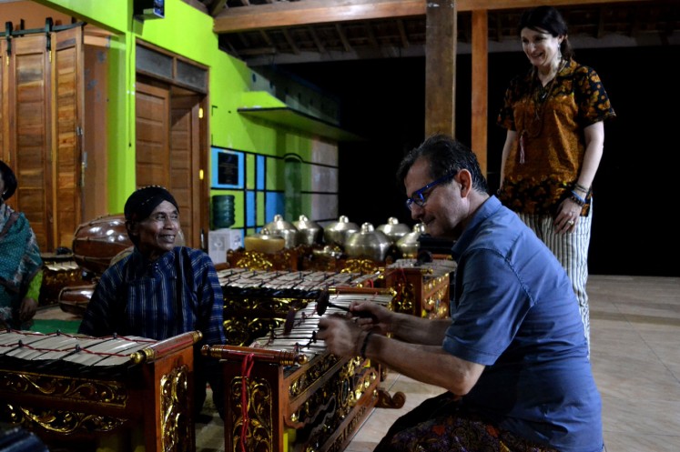 Visitors got to learn how to play the gamelan.