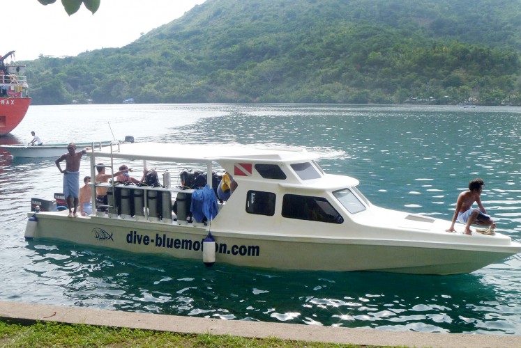 Crystal-clear water: Tourists prepare to explore diving spots around the Banda Islands.